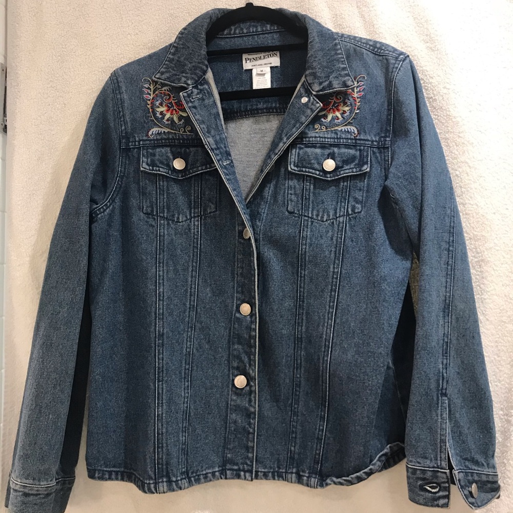 Pendleton Embroidered Jean Jacket - image 1